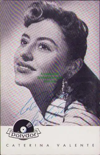 174848 Karte Caterina Valente Polydor Autogrammkarte Autogramm um 1955