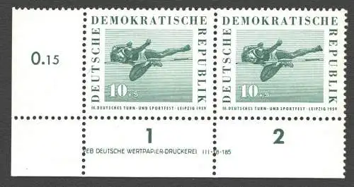 2010 DDR DV 708 DZ 1-2 postfrisch ** ungefalten Zähnungsvariante Wolf
