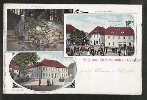 20336 AK Klosterlausnitz Gasthaus Friedrichshof Cafe Transvaal Maibaum 1908