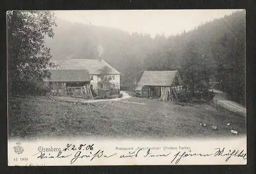 21335 AK Eisenberg Restaurant Froschmühle 1906, gelaufen 1906