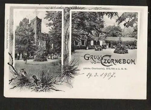 22498 AK Czorneboh bei Hochkirch Cunewalde Oberlausitz 1907 Pommritz