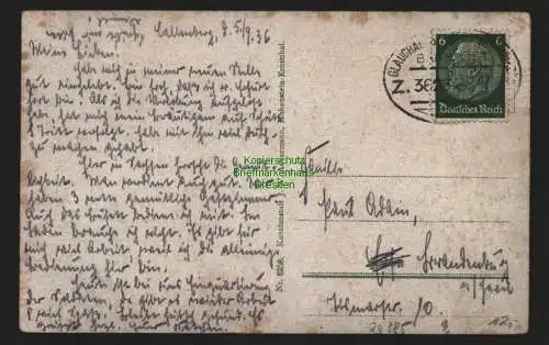 24385 AK Callenberg Waldenburg Konditorei Kaffee Goldschmidt , gelaufen 1936