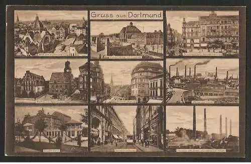 25178 AK Dortmund 1922 Hauptbahnhof Freistuhl Münsterstraße Westenhellweg
