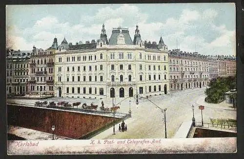 25068 AK Karlsbad K. u. K. Post u. Telegrafenamt , ungelaufen