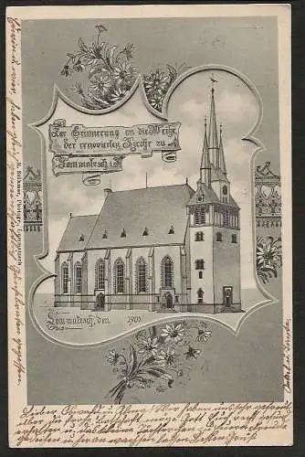 25554 AK Lommatzsch Weihe der renovierten Kirche 1901, gelaufen 1901