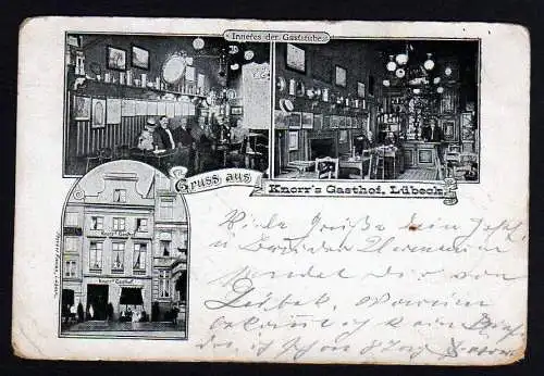 27747 AK Lübeck Knorr´s Gasthof 1899