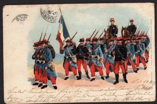 29334 AK Infanterie de Ligne 1907, gelaufen Nice Nizza