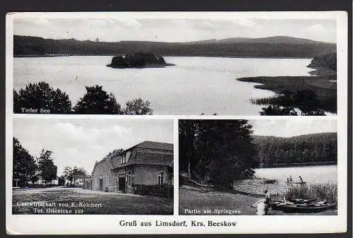 29013 AK Limsdorf Kreis Beeskow Gastwirtschaft K. Reichert Springsee Tiefer See