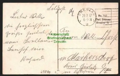 29870 AK Breslau 1917 Feldpost Liebichshöhe