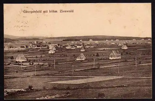 29511 AK Georgenfeld mit böhm Zinnwald 1923, gelaufen
