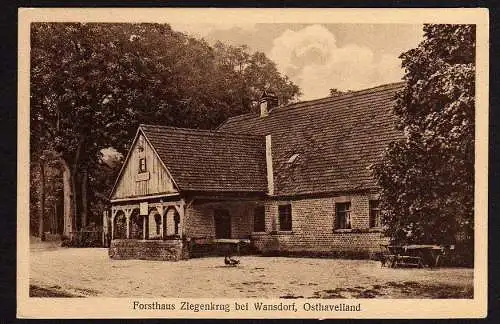 35142 AK Forsthaus Ziegenkrug bei Wansdorf Osthavelland 1926  Schönwalde-Glien