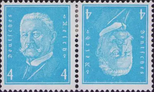 3514 DR Zdr. Zusammendruck Reichspräsidenten K 9 * Falz