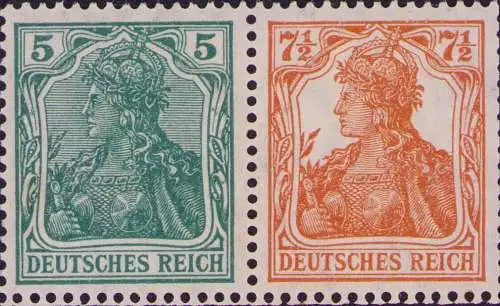 3426 DR Zdr. Zusammendruck Germania W 5 *