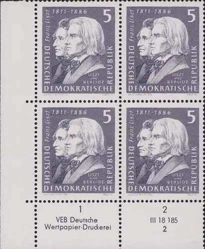 3278 DDR **  857 DV FN 2 im Viererblock