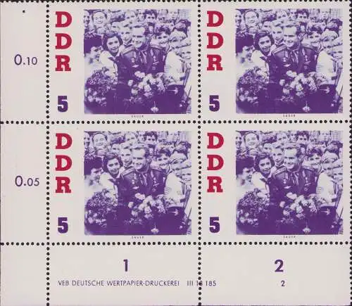 3282 DDR **  863 DV FN 2 im Viererblock