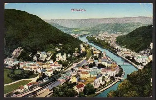 35169 AK Bad Ems Panorama Feldpost 1914