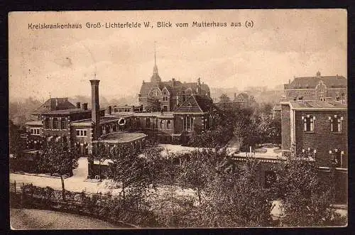35807 AK Berlin Groß Lichterfelde Krankenhaus Blick vom Mutterhaus um 1920