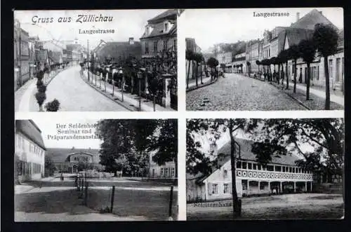 35493 AK Züllichau Sulechow Langestrasse Schützenhaus Seidenhof 1911