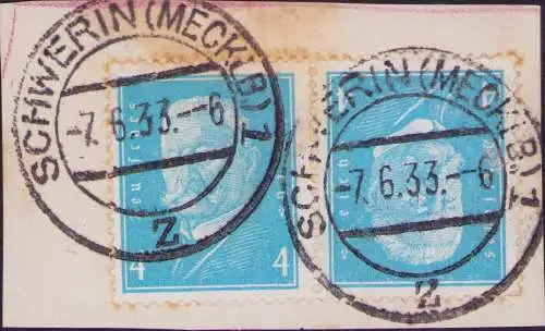 3519 DR Zdr. Zusammendruck Reichspräsidenten K 9 gestempelt