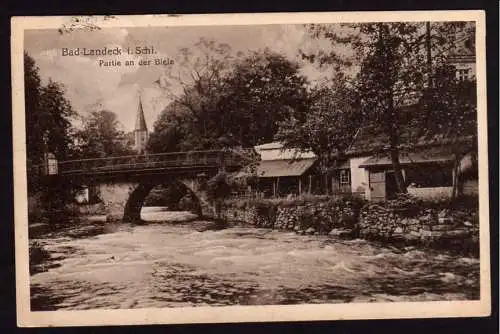 36018 AK Bad Landeck Schlesien Biele 1919
