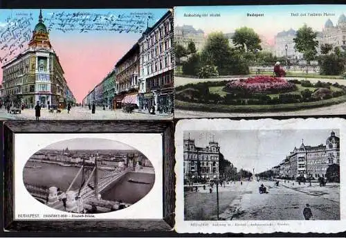 36379 4 AK Budapest Elisabeth Brücke Andrassy Straße