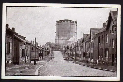 36420 AK Neunkirchen Saarbrücker Str. Gasometer vor der  Explosion um 1930