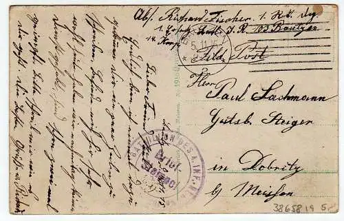 38658 AK Bautzen 1915 Feldpost Blick vom Proitzschenberg