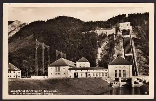 39818 AK Walchenseekraftwerk Kochel am See Bayern Fotokarte um 1930