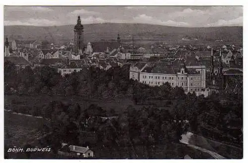 42959 AK Böhm. Budweis 1940 Dt. Dienstpost B. & M.