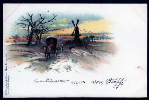 43989 AK München Windmühle Lith Artist Anstalt München