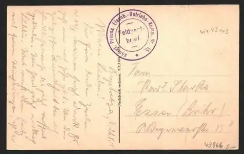 43966 AK Neufchatel Aisne Frankreich 1915 Kirche