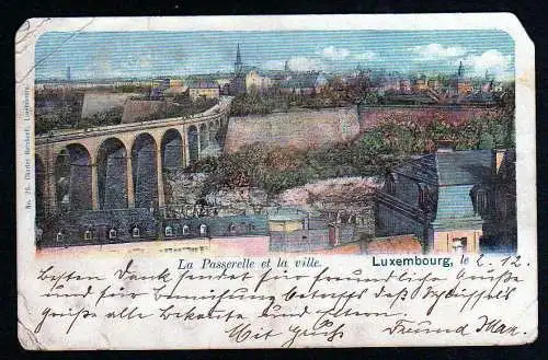 44167 AK Luxemburg Luxembourg 1902 Differdange Differdingen La Passerelle et la