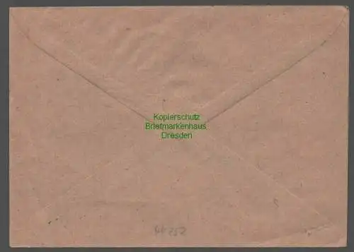 44252 Brief SBZ 59 EF Ortsbrief EF 1945 Stroh- und Filzhutfabrik Schneeweiß