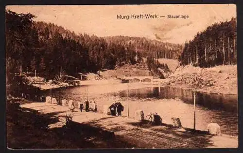 44841 AK Murg Shwarzwald Kraft Werk Stauanlage Stausee 1919