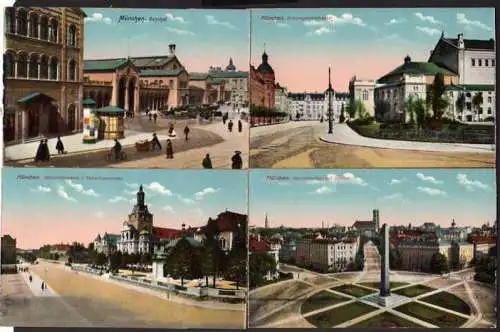 44631 7 AK München Prinzregententheater Karolinenplatz Bahnhof Nationalmuseum