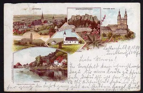 46363 AK Lichtenfels Schloß Banz Staffelbergfelsen 1897