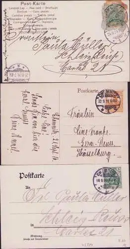 45984 3 AK Chemnitz Markt Frauen 1904 Markuskirche Körner Denkmal 1916 Theater