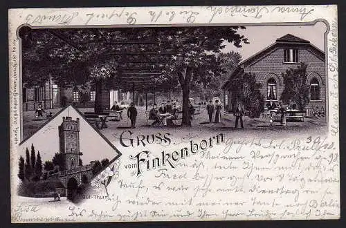 49716 AK Ansichtskarte Hameln Gasthaus Finkenborn 1898 Klüt Turm