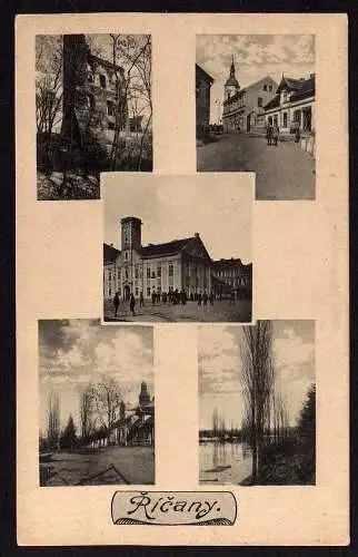 49899 AK Ricany Rícany Ritschan 5 Ansichten um 1920
