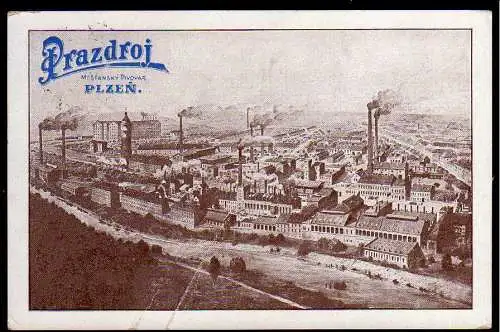 50780 AK Plzen PilsenPrazdroi Mestansky Pivovar 1929