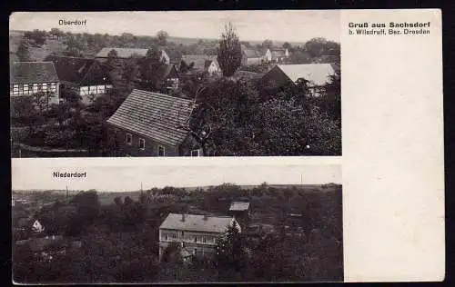 50570 AK Sachsdorf bei  Wilsdruff Oberdorf Niederdorf um 1910