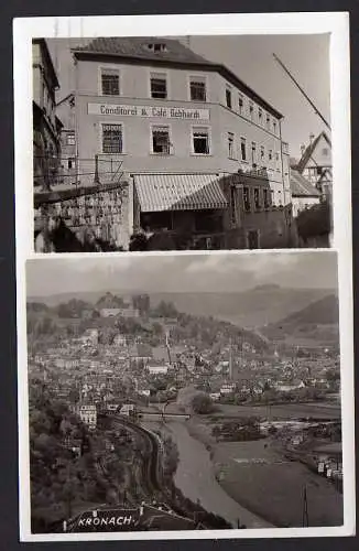 51388 AK Kronach 1929 Conditorei & Cafe Gebhardt