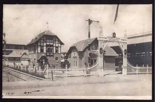50975 AK Schwarzach Bahnhof Schwarza 1908 Grenze ???