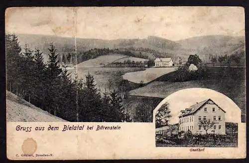 50888 AK Bielatal b. Bärenstein Gasthof um 1905