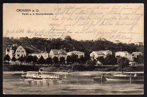 51468 AK Crossen Oder Bismarckstrasse 1918 Feldpost Krosno Odrzanskie