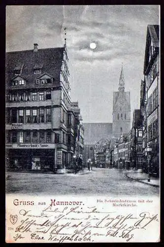 52119 AK Hannover 1898 Schmiedestraße Marktkirche