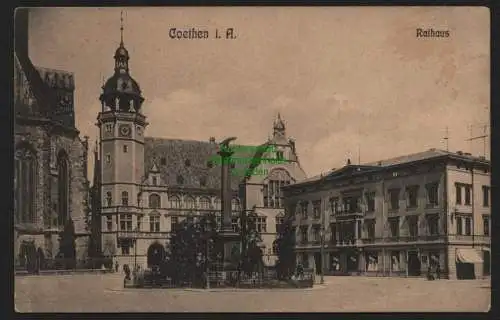 51898 AK Köthen Anhalt Cöthen Rathaus um 1910