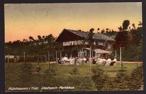 52740 AK Mühlhausen Thüringen 1922 Stadtpark Parkhaus