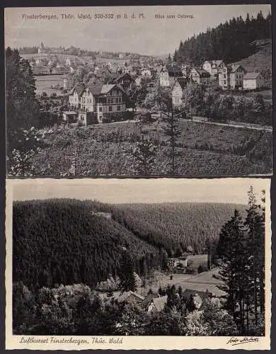 52632 2 AK Finsterbergen Thür. Wald 1916 Blick vom Oelberg 1943 v. Hüllerodt