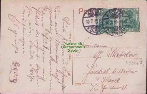 53307 AK Ketzin Havel Totalansicht 1919 See Kirche